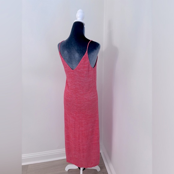 Three Dots Strappy Jersey Dress In Hot Pink/Orange Size S - Picture 4 of 10